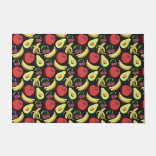 Fruit seamless pattern   colourful tropical fruit doormat