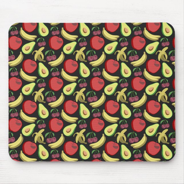 Fruit seamless pattern | colourful tropical fruit mouse pad (Front)