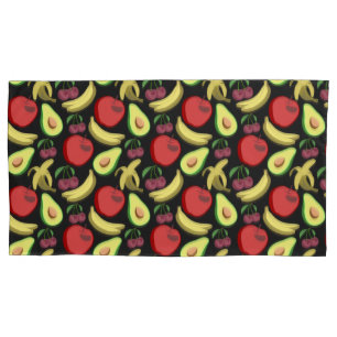 Fruit seamless pattern colourful tropical fruit pillowcase