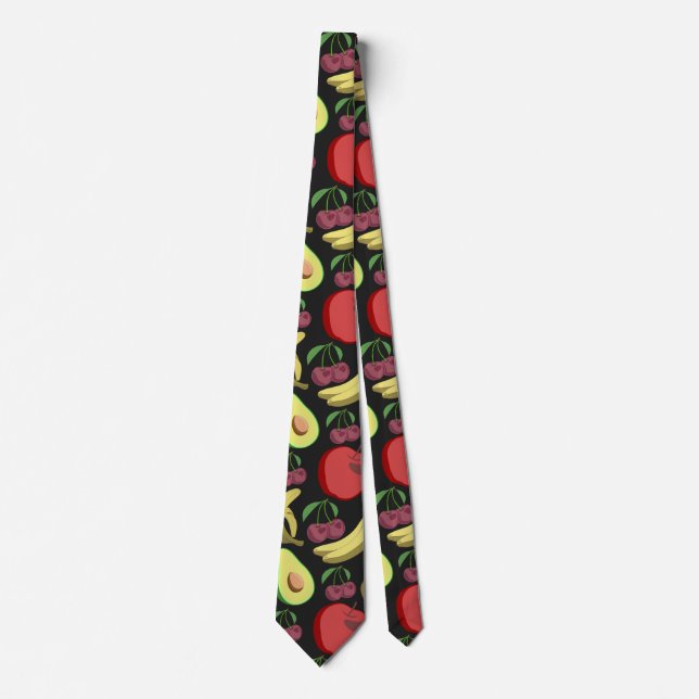 Fruit seamless pattern | colourful tropical fruit tie (Front)