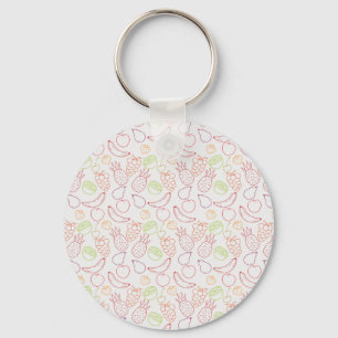 Fruit seamless pattern   Fruit surface pattern 12 Keychain