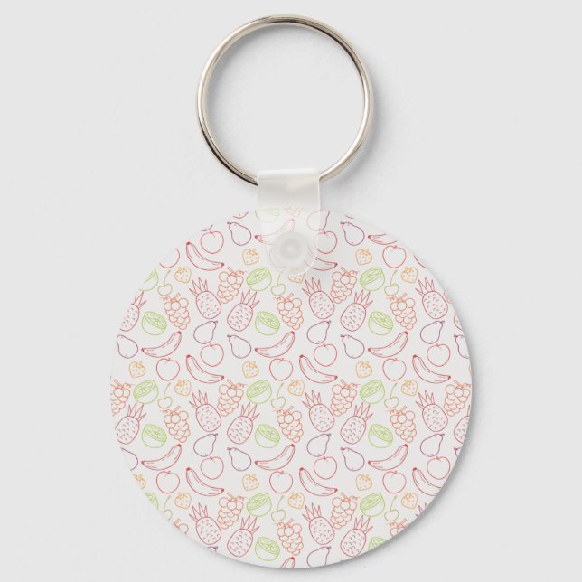 Fruit seamless pattern | Fruit surface pattern 12 Keychain (Front)