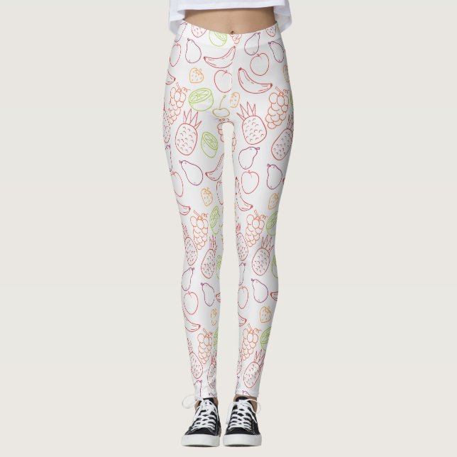 Fruit seamless pattern | Fruit surface pattern 12 Leggings (Front)