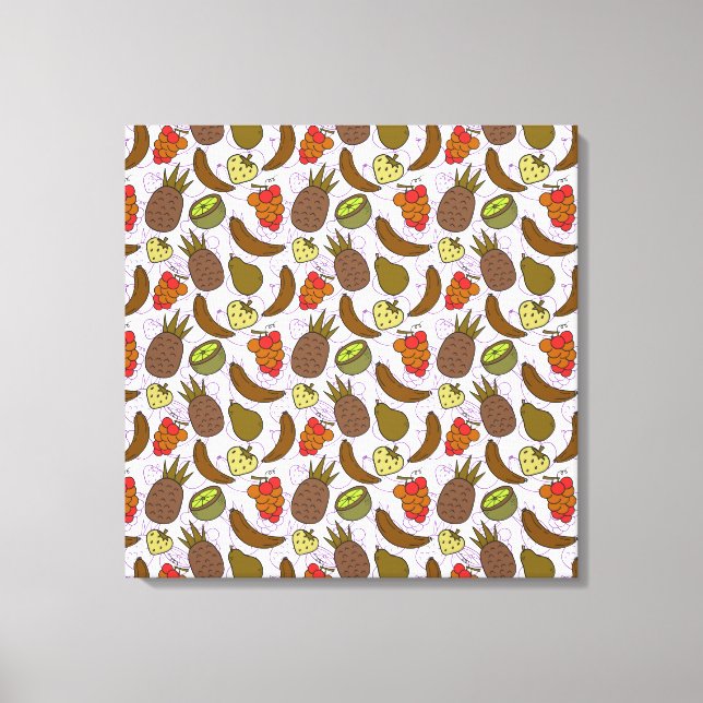 Fruit seamless pattern | Fruit surface pattern 14 Canvas Print (Front)