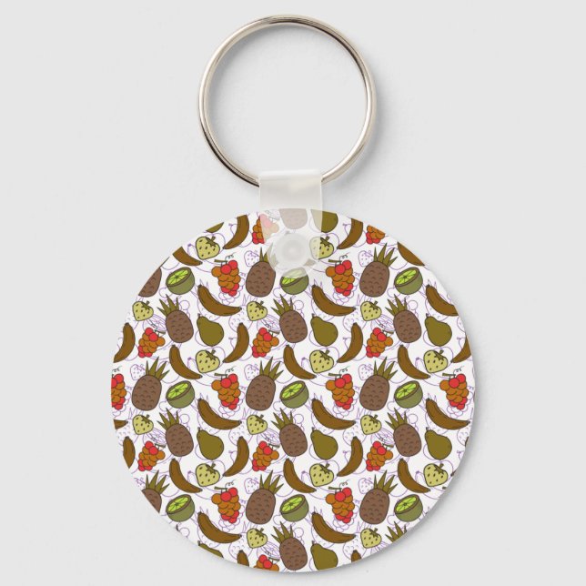 Fruit seamless pattern | Fruit surface pattern 14 Keychain (Front)