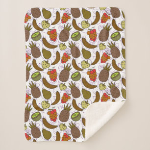 Fruit seamless pattern Fruit surface pattern 14 Sherpa Blanket