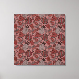 Fruit seamless pattern Fruit surface pattern 16 Canvas Print