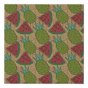 Fruit seamless pattern   Fruit surface pattern 17 Faux Canvas Print