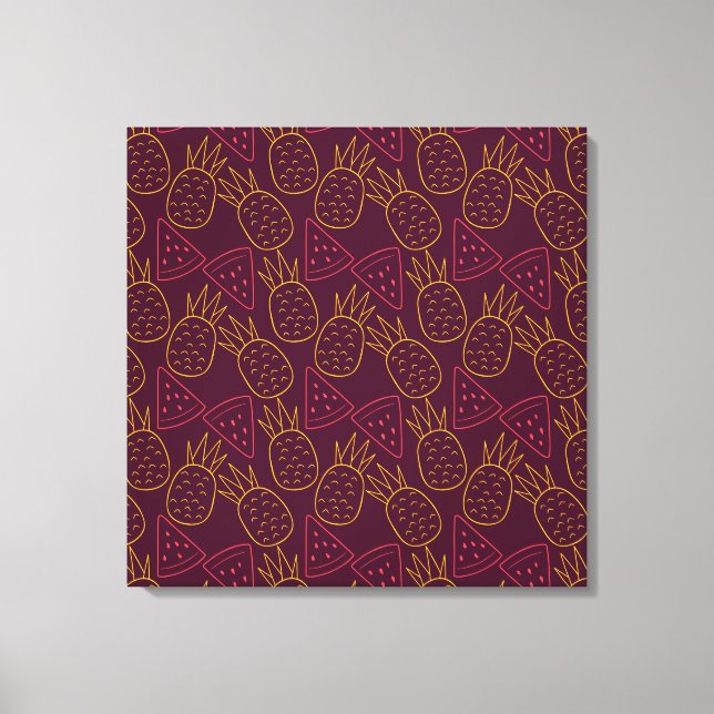 Fruit seamless pattern | Fruit surface pattern 18 Canvas Print (Front)