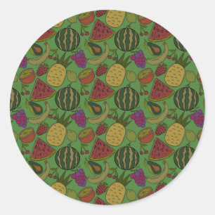 Fruit seamless pattern Fruit surface pattern 19 Classic Round Sticker