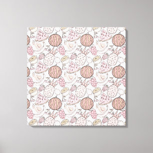 Fruit seamless pattern Fruit surface pattern 1 Canvas Print