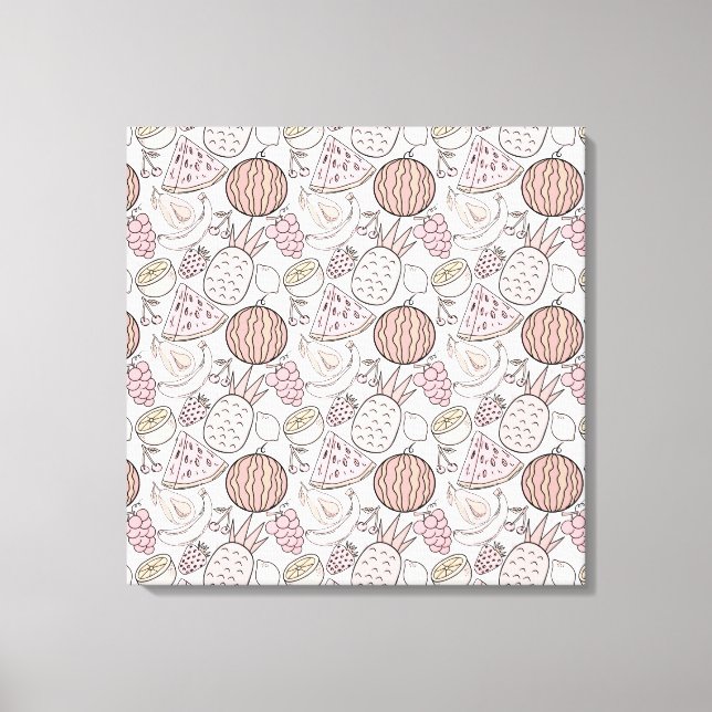 Fruit seamless pattern | Fruit surface pattern 1 Canvas Print (Front)