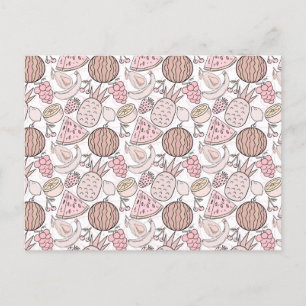 Fruit seamless pattern Fruit surface pattern 1 Postcard