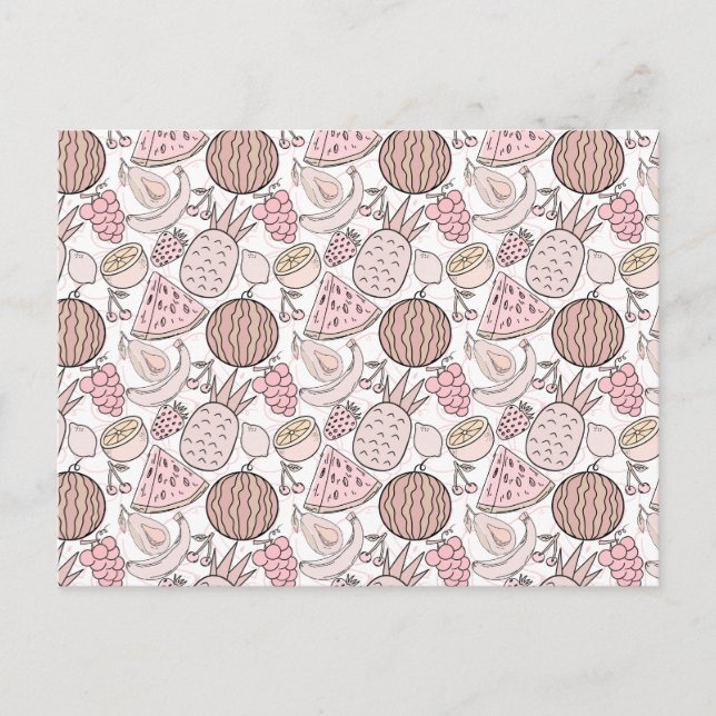 Fruit seamless pattern | Fruit surface pattern 1 Postcard (Front)