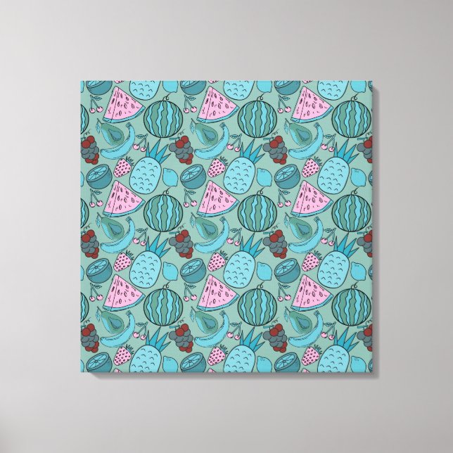 Fruit seamless pattern | Fruit surface pattern 20 Canvas Print (Front)