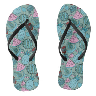 Fruit seamless pattern   Fruit surface pattern 20 Flip Flops