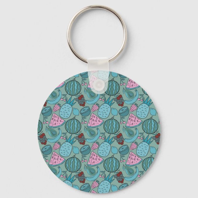 Fruit seamless pattern | Fruit surface pattern 20 Keychain (Front)