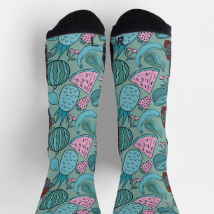 Fruit seamless pattern   Fruit surface pattern 20 Socks