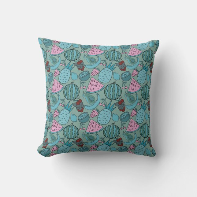 Fruit seamless pattern | Fruit surface pattern 20 Throw Pillow (Front)