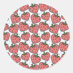 Fruit seamless pattern   Fruit surface pattern 21 Classic Round Sticker