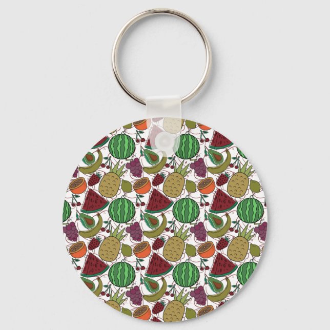 Fruit seamless pattern | Fruit surface pattern 25 Keychain (Front)