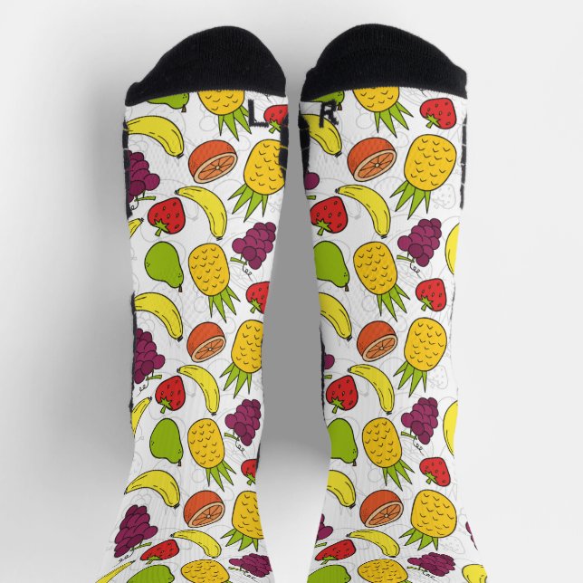 Fruit seamless pattern | Fruit surface pattern 27  Socks (Top)