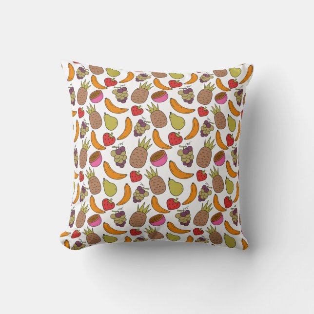 Fruit seamless pattern | Fruit surface pattern 33 Throw Pillow (Front)