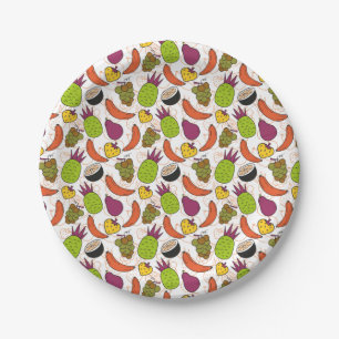 Fruit seamless pattern   Fruit surface pattern 34 Paper Plate