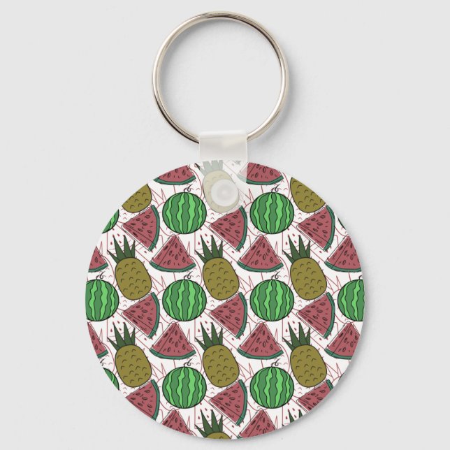 Fruit seamless pattern | Fruit surface pattern 35 Keychain (Front)