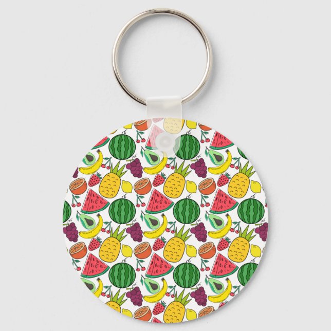 Fruit seamless pattern | Fruit surface pattern 37 Keychain (Front)
