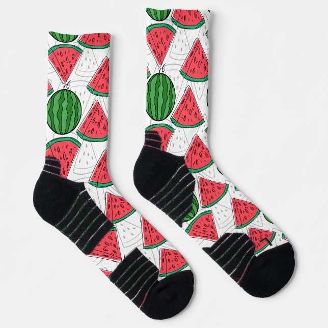 Fruit seamless pattern | Fruit surface pattern 38  Socks (Right)