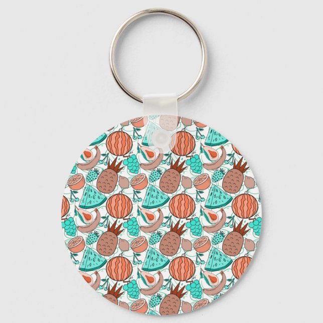 Fruit seamless pattern | Fruit surface pattern 39 Keychain (Front)