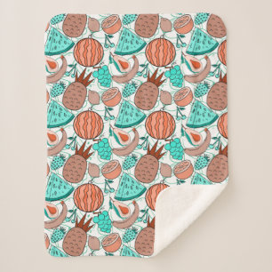 Fruit seamless pattern Fruit surface pattern 39 Sherpa Blanket