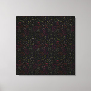 Fruit seamless pattern Fruit surface pattern 44 Canvas Print