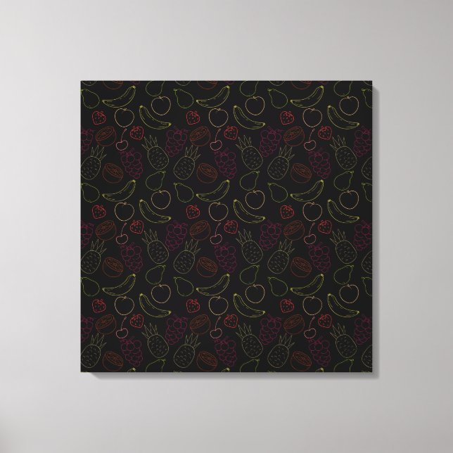 Fruit seamless pattern | Fruit surface pattern 44 Canvas Print (Front)