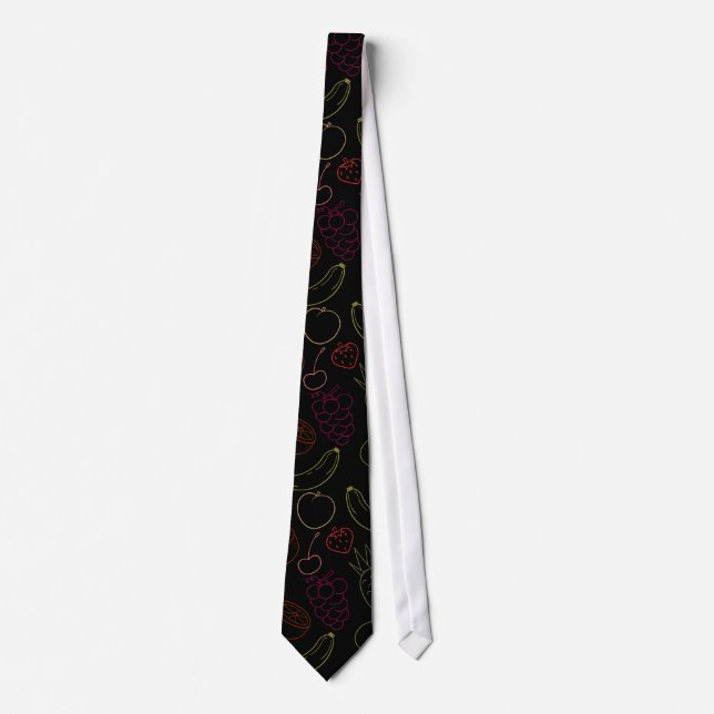 Fruit seamless pattern | Fruit surface pattern 44 Tie (Front)