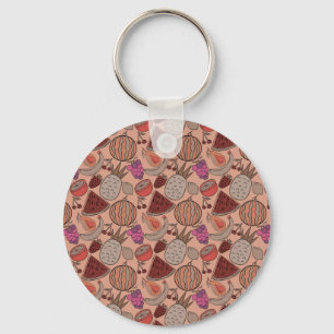 Fruit seamless pattern   Fruit surface pattern 45 Keychain