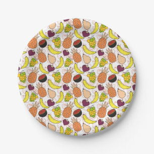 Fruit seamless pattern Fruit surface pattern 50 Paper Plate