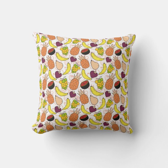 Fruit seamless pattern | Fruit surface pattern 50 Throw Pillow (Front)