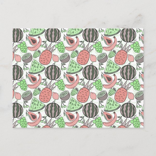 Fruit seamless pattern | Fruit surface pattern 53 Postcard (Front)