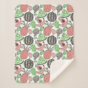 Fruit seamless pattern Fruit surface pattern 53 Sherpa Blanket