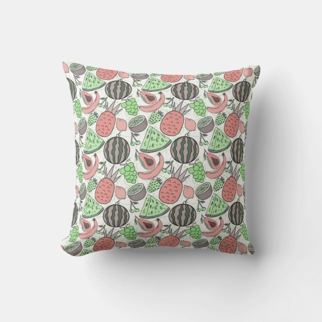 Fruit seamless pattern | Fruit surface pattern 53 Throw Pillow (Front)