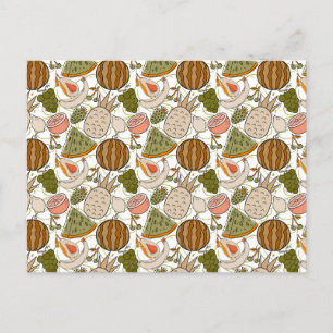 Fruit seamless pattern   Fruit surface pattern 54 Postcard