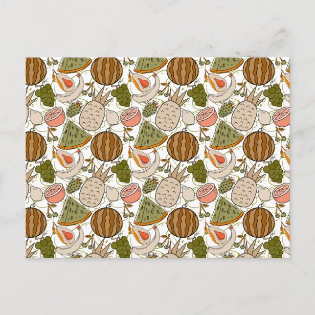 Fruit seamless pattern | Fruit surface pattern 54 Postcard (Front)