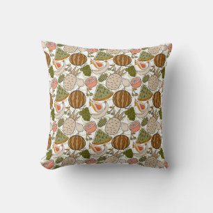 Fruit seamless pattern Fruit surface pattern 54 Throw Pillow