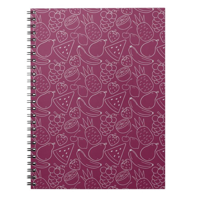 Fruit seamless pattern | Fruit surface pattern 5 Notebook (Front)