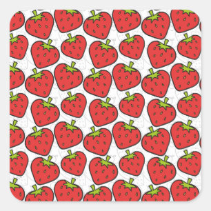 Fruit seamless pattern   Fruit surface pattern 60 Square Sticker