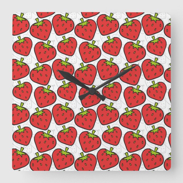 Fruit seamless pattern | Fruit surface pattern 60 Square Wall Clock (Front)