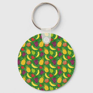 Fruit seamless pattern   Fruit surface pattern 7 Keychain