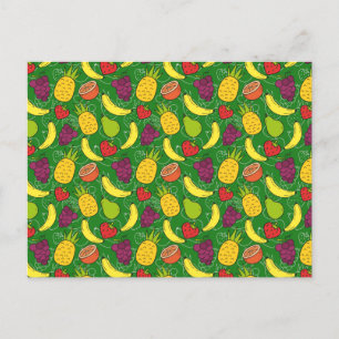 Fruit seamless pattern   Fruit surface pattern 7 Postcard